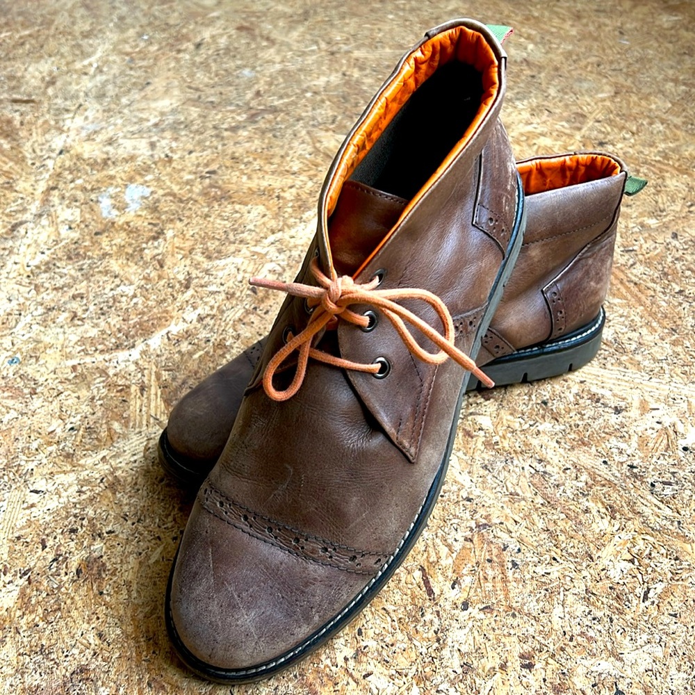Velez Brown Leather Ankle Boots